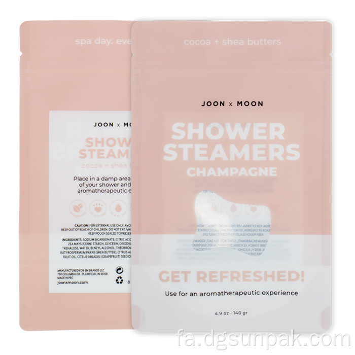 کیسه زیپ دار بسته بندی پلاستیکی ایستاده مایل مایل